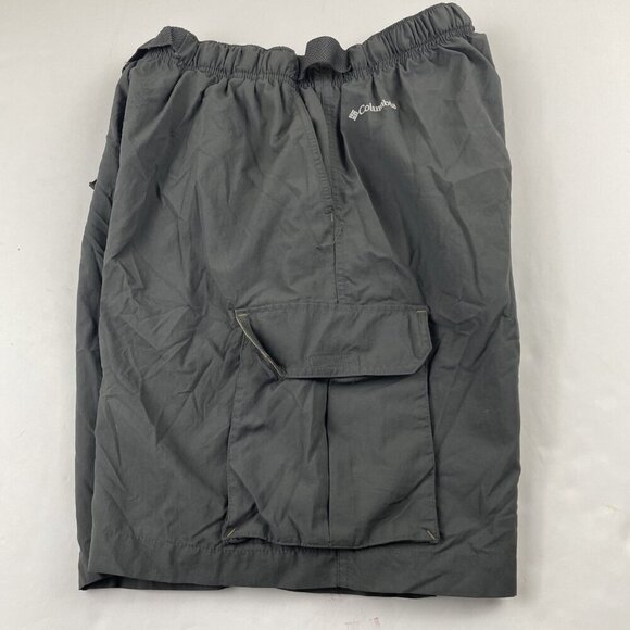Columbia Belted Cargo Shorts Men’s M/9L Dark Gray Nylon Mesh Lined Inside Pocket - Picture 10 of 11